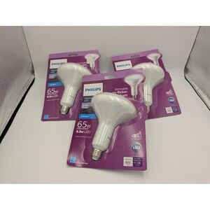 Lot 3 Philips 65W Replacement BR40 LED Dimmable Daylight 5000K Flood Light Bulb